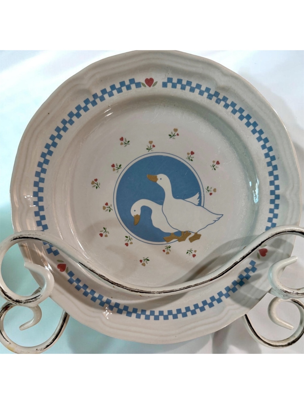 Vintage 1980’s Cottage Core Goose/Duck 7.5 Inch Set 0f 8.